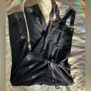 adjustable jersey gray overalls